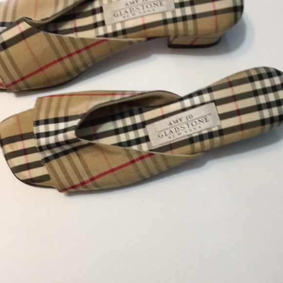 Amy Jo Gladstone Natural beige and White and black and red Slide Sandals - - Picture 2 of 7